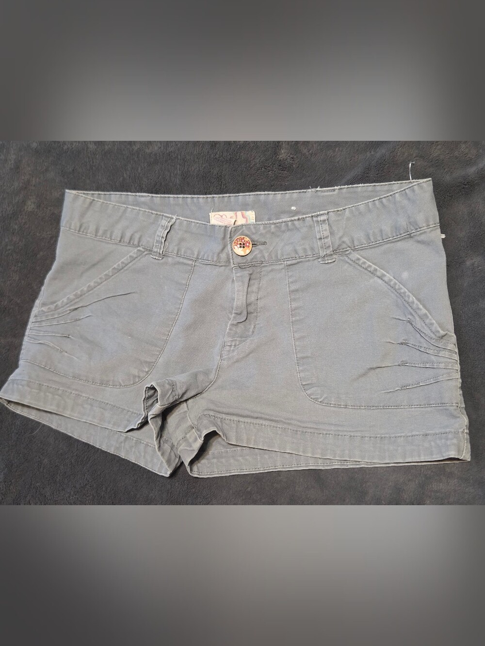 Y2K OP Women's Gray Low-Rise Casual Shorts Size 11 Jr Size
